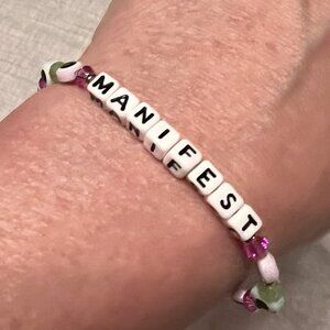 NWT – Little Words Project “Manifest” Beaded Bracelet – Stretch Fit